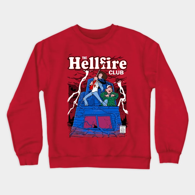 Hellfire Comics Crewneck Sweatshirt by mannypdesign